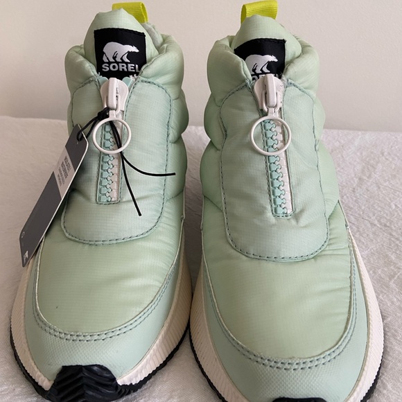 New Sorel Out N About III Boots Puffy Zip Womens 7.5 Mint Waterproof - Picture 7 of 11